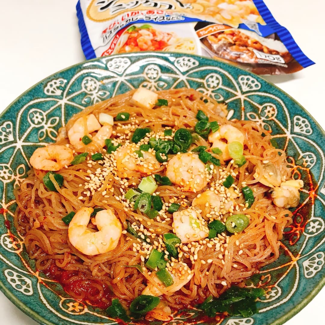 シーフードビビン麺の完成写真