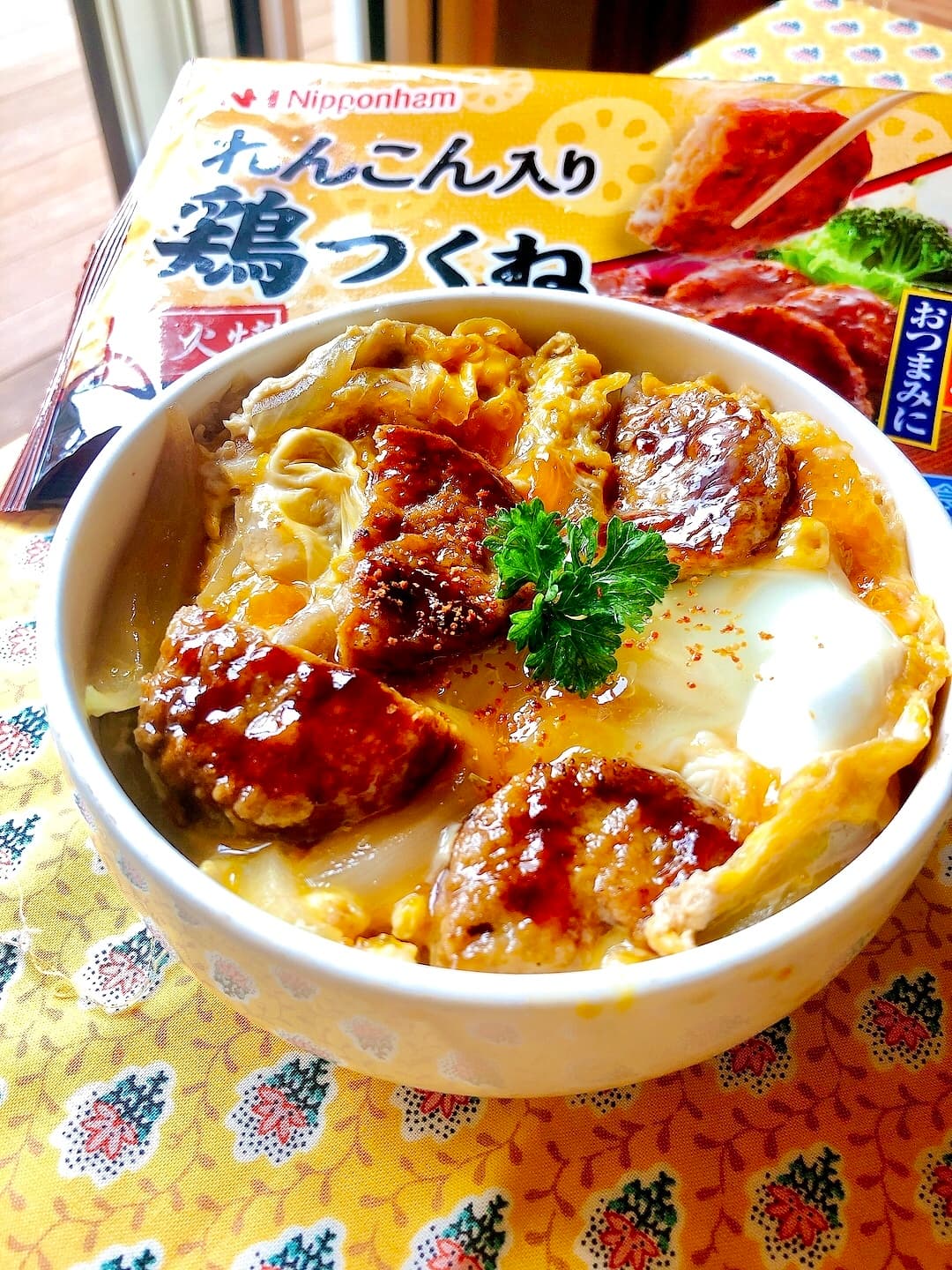 鶏つくねの親子丼の完成写真