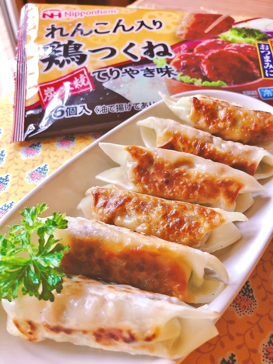 つくねの焼き餃子の完成写真