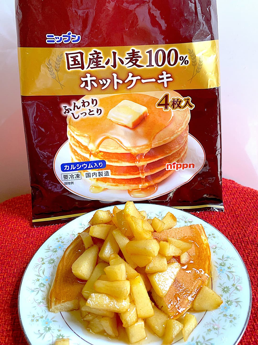 アップルパイ風ホットケーキの完成写真