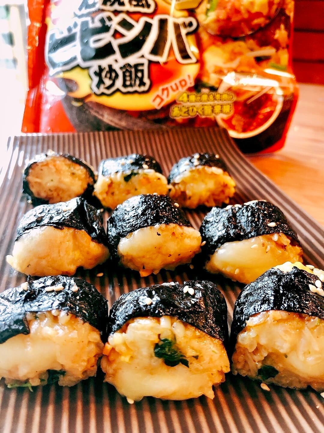 ビビンバ炒飯のチーズキンパ風の完成写真