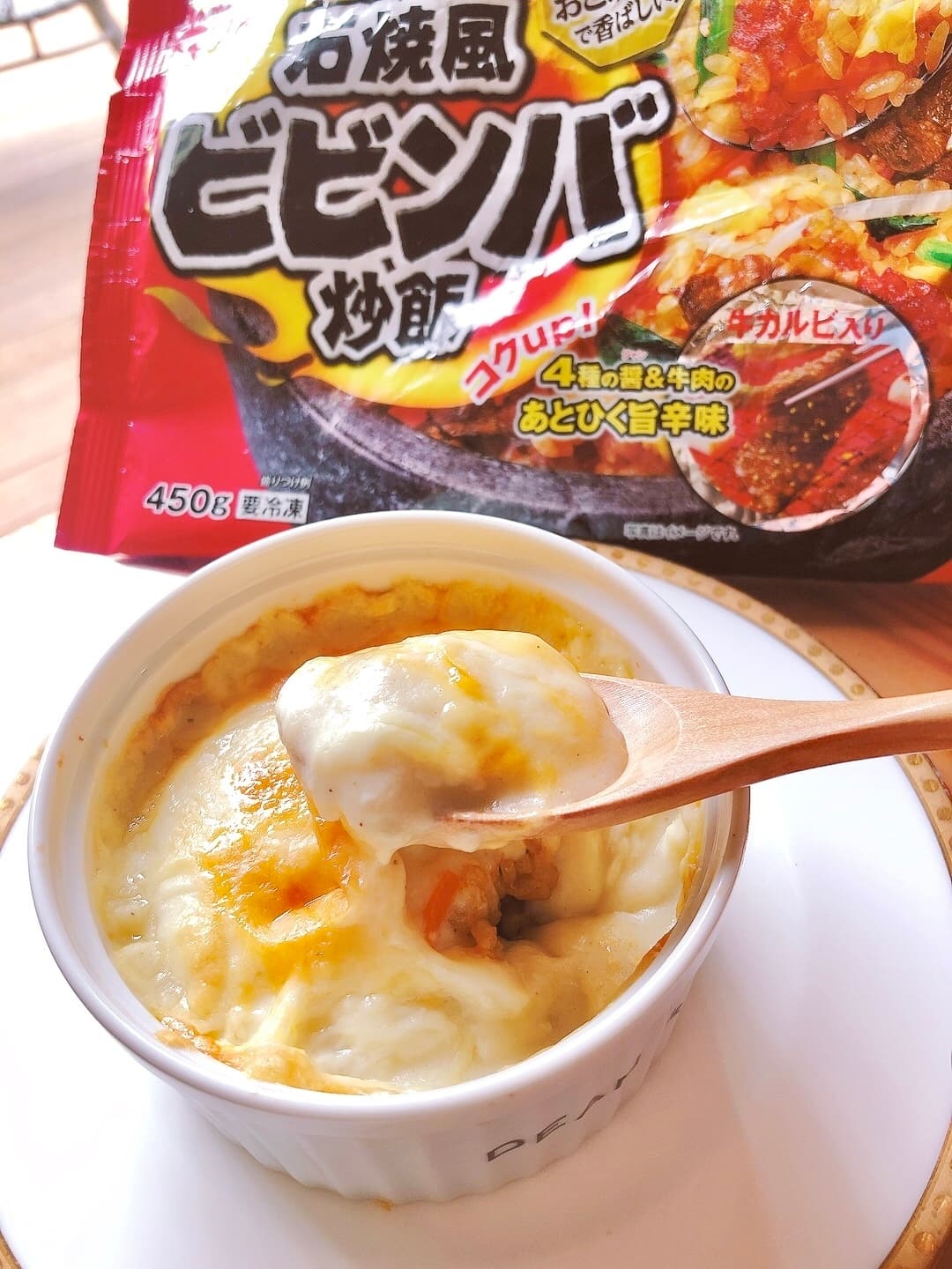 韓国風ビビンバのドリアの完成写真