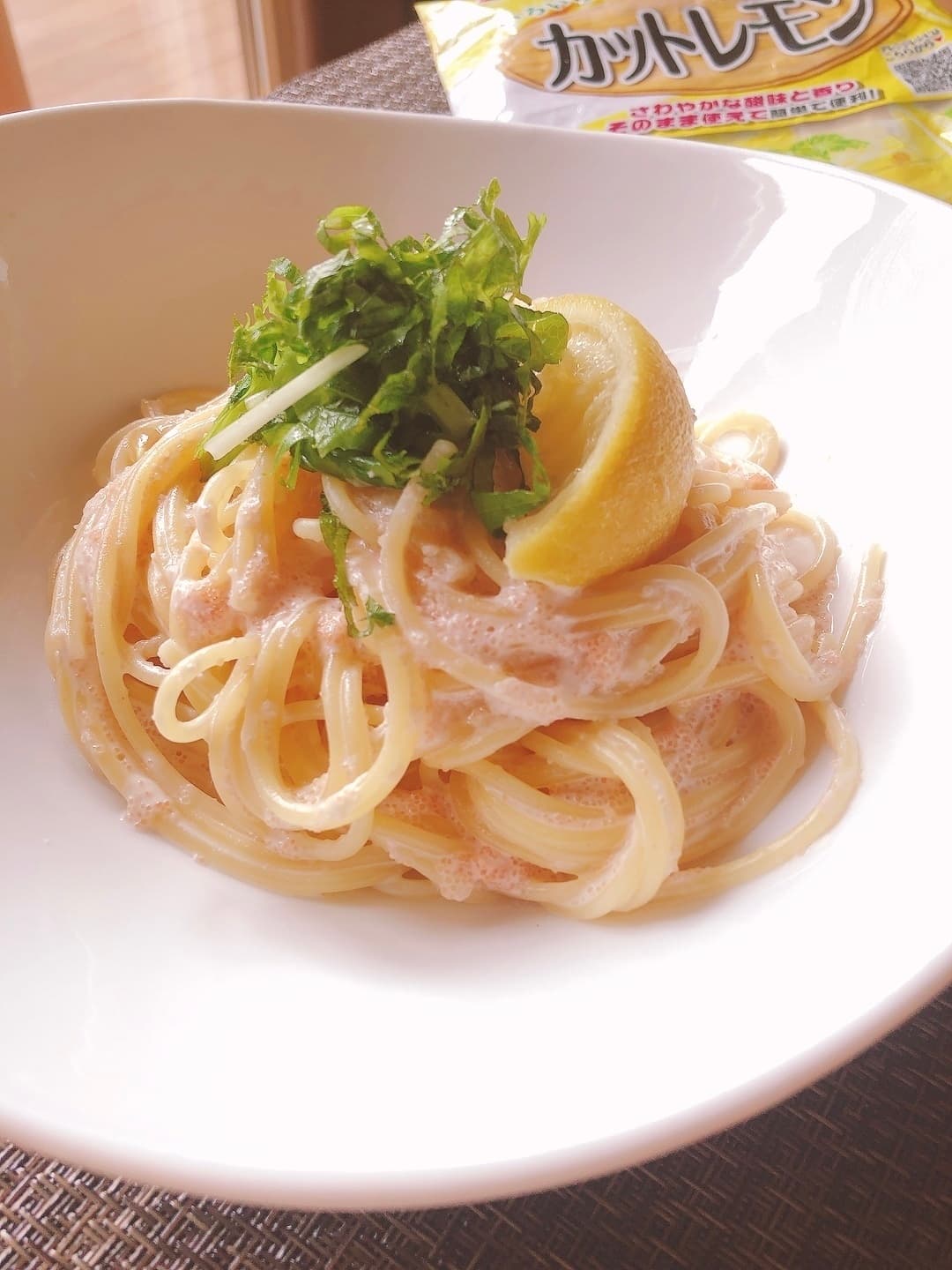 レモンが決め手!クリームたらこスパゲッティの完成写真
