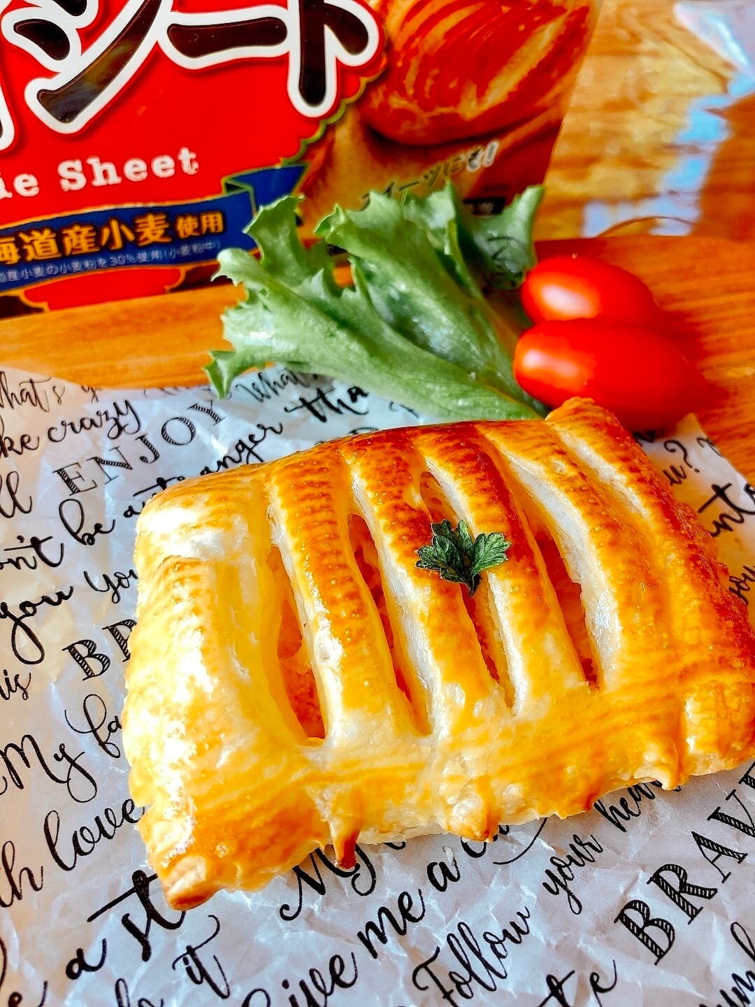 明太ポテトパイの完成写真