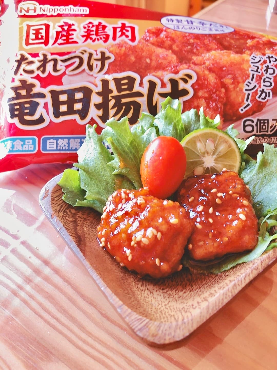 竜田揚げでヤンニョムチキンの完成写真