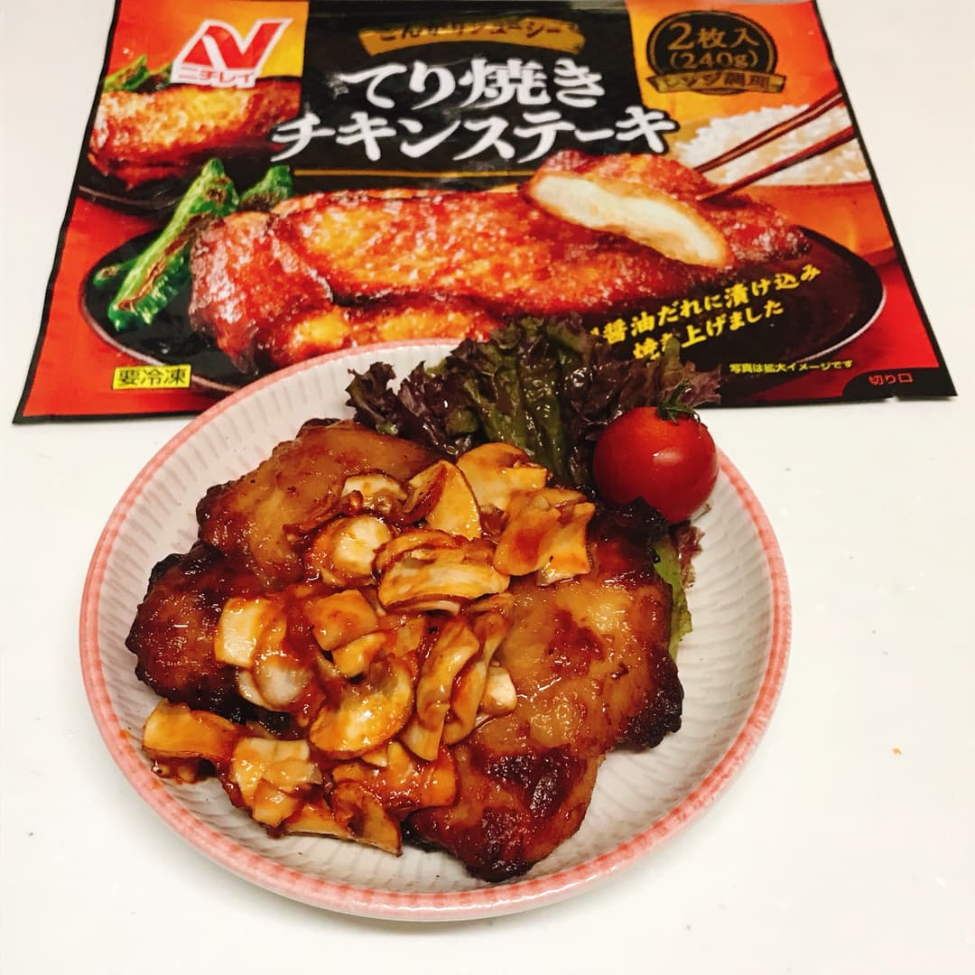ケチャップマッシュルームチキンの完成写真