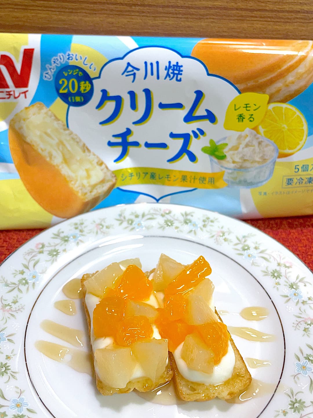 今川焼のフルーツタルト風の完成写真
