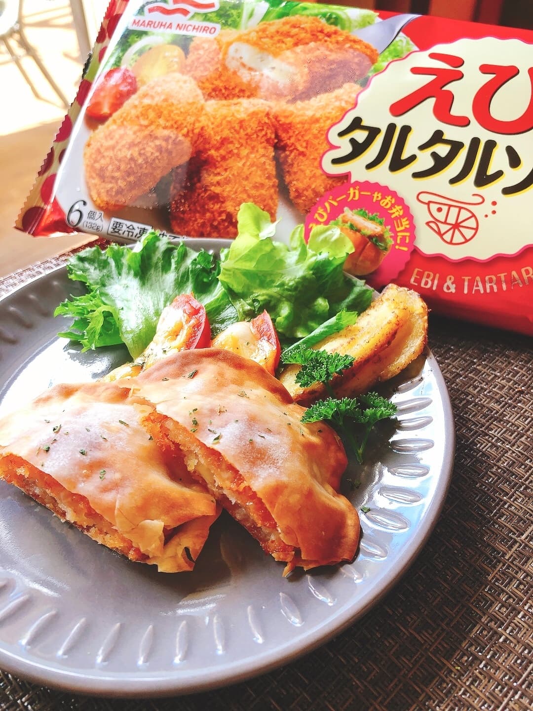 えびタルタルの円盤焼きの完成写真