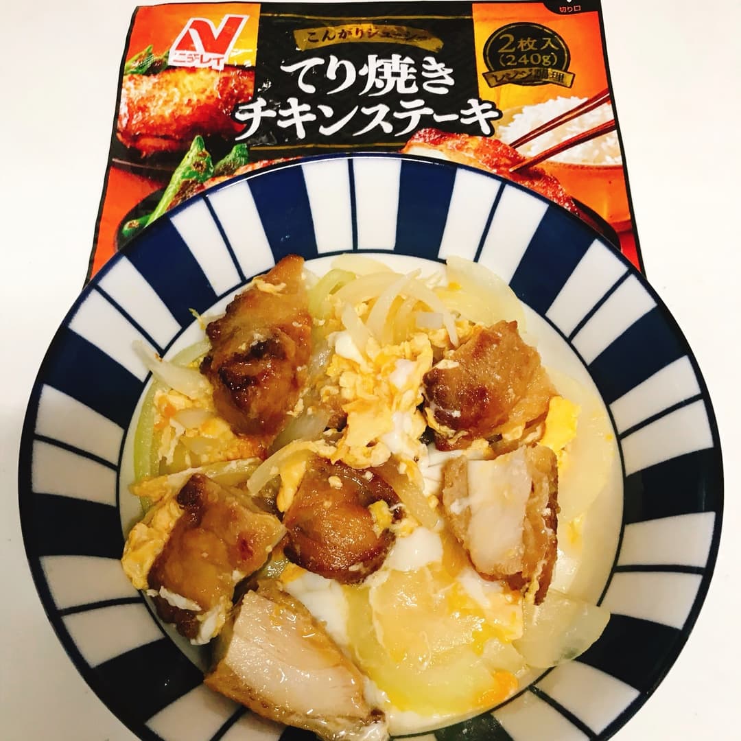 てり焼きチキンの親子丼の完成写真