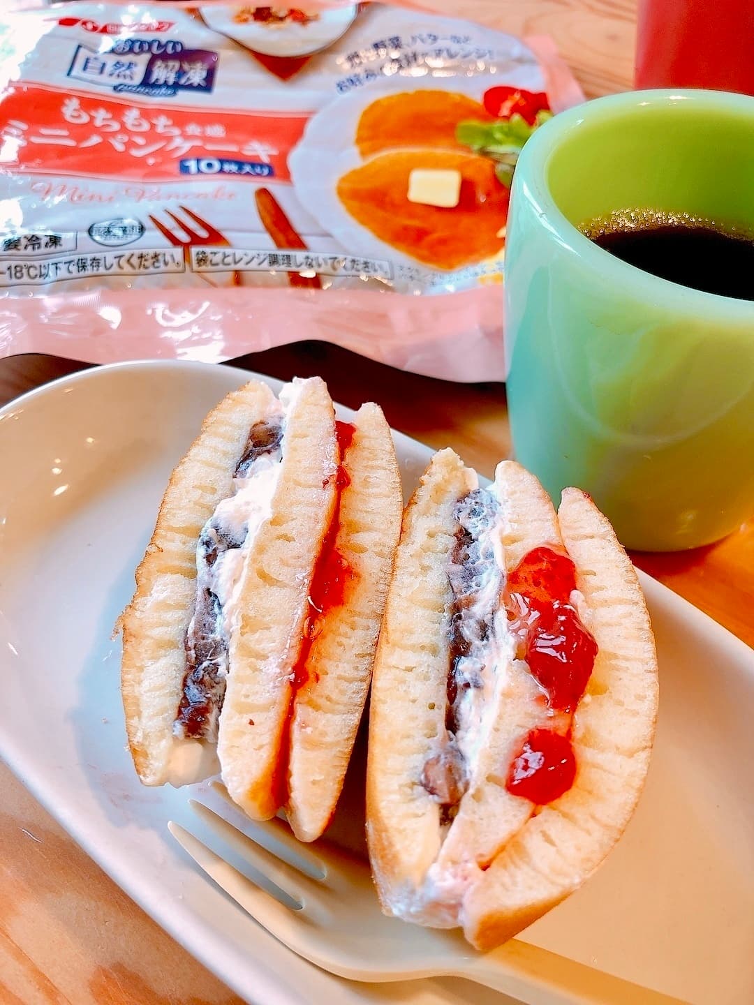 スイーツパンケーキサンドの完成写真