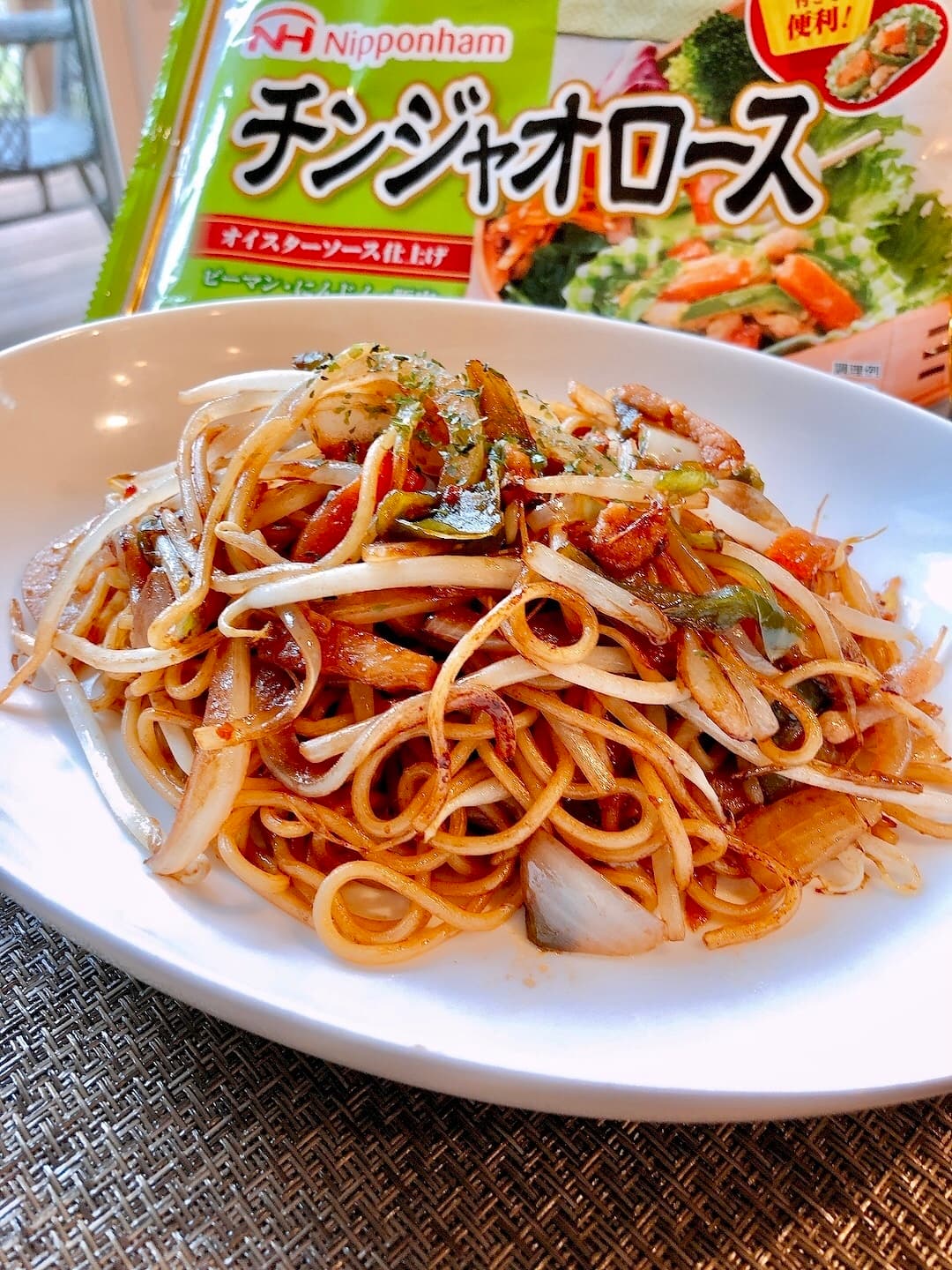 チンジャオロースのソース焼きそばの完成写真