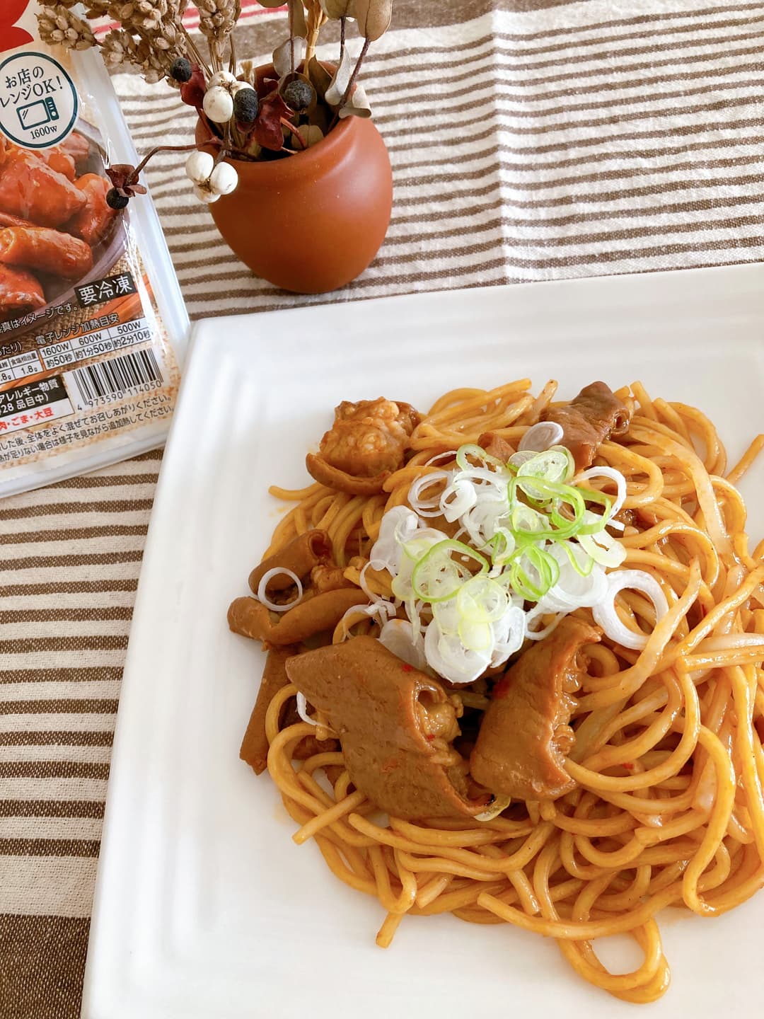 こてっちゃん焼きそばの完成写真