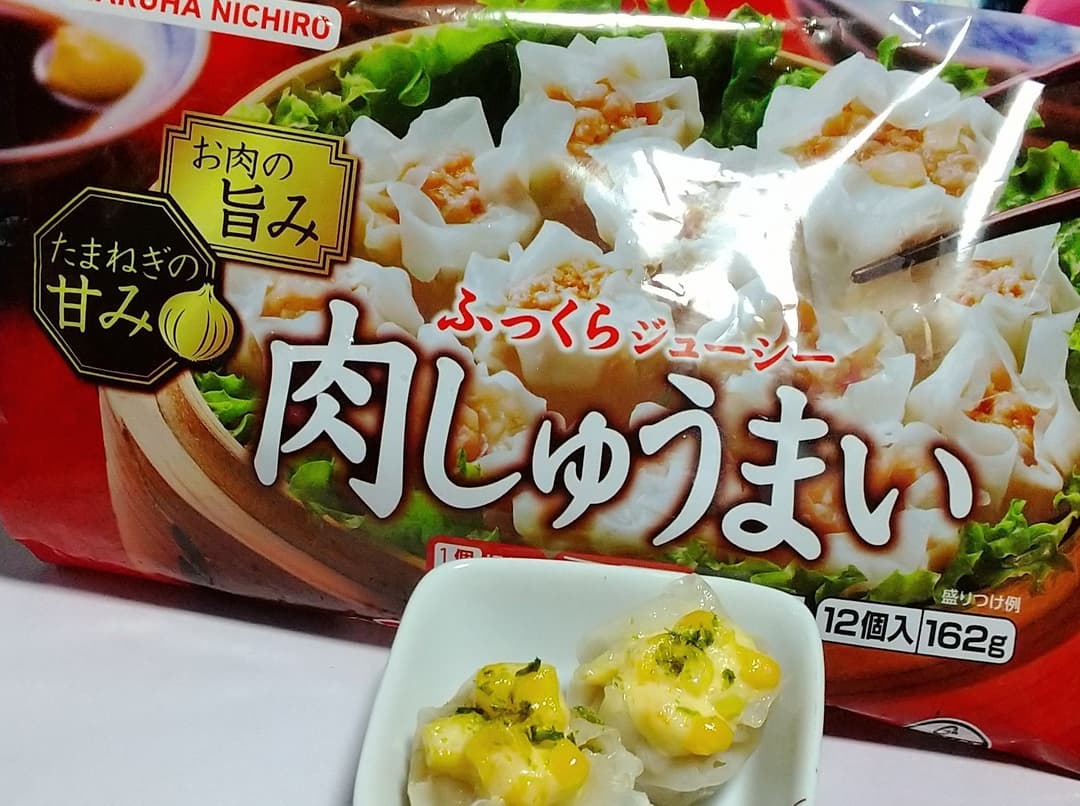 肉しゅうまいのコーンマヨ焼きの完成写真