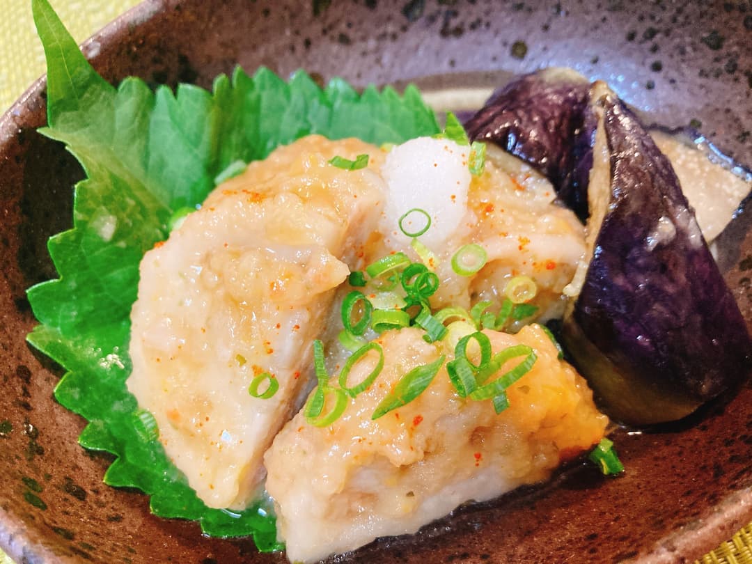 れんこんひき肉のみぞれ和えの完成写真
