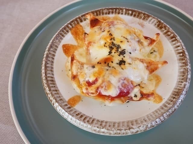 こんがり！ピザ風味ぎょうざの完成写真
