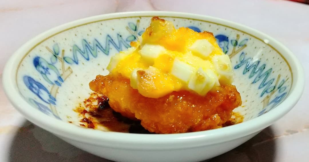 ハニーマスタードチキンのゆで卵マヨ焼きの完成写真