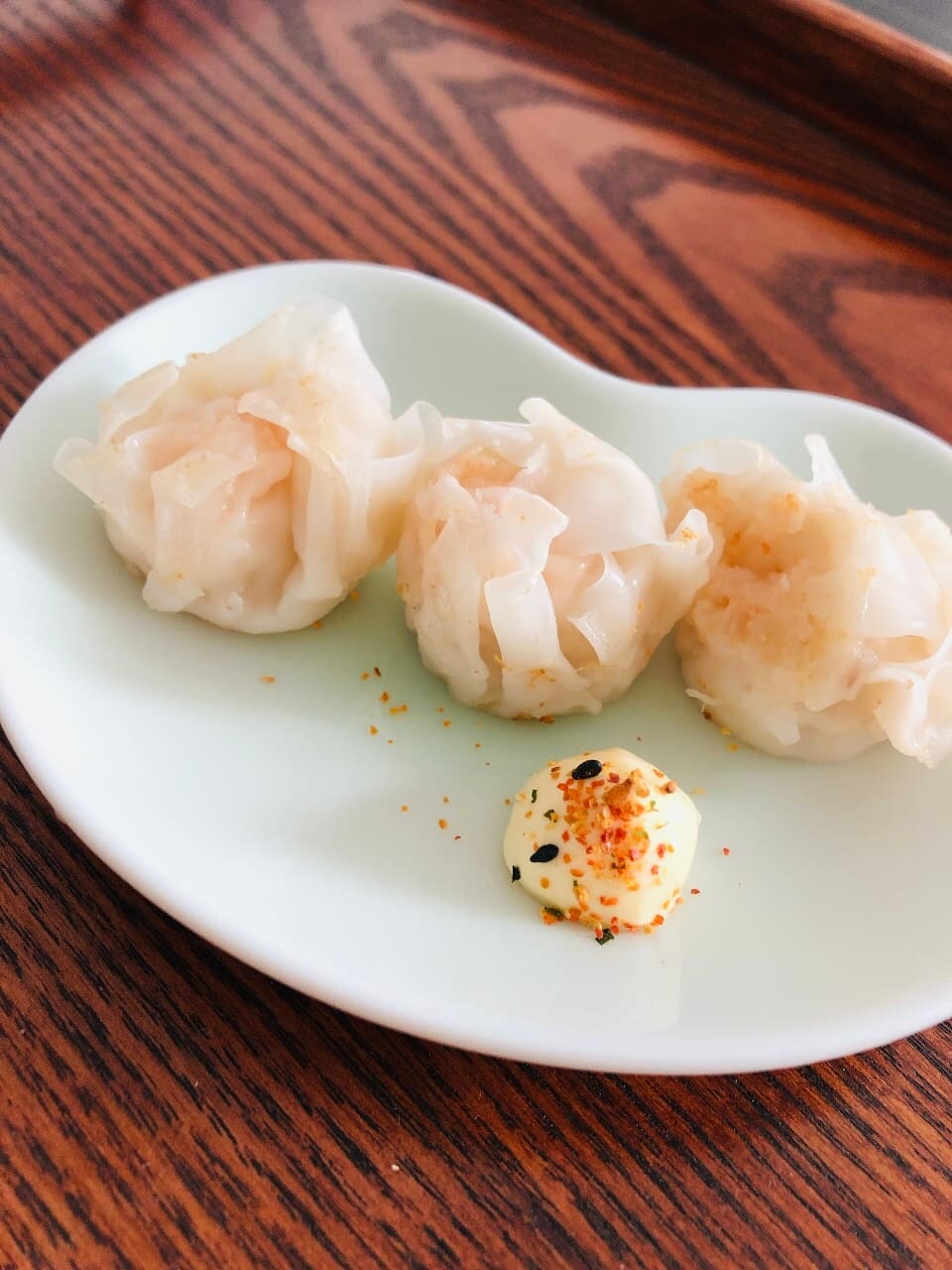 焼き甘えびシューマイのマヨ七味の完成写真