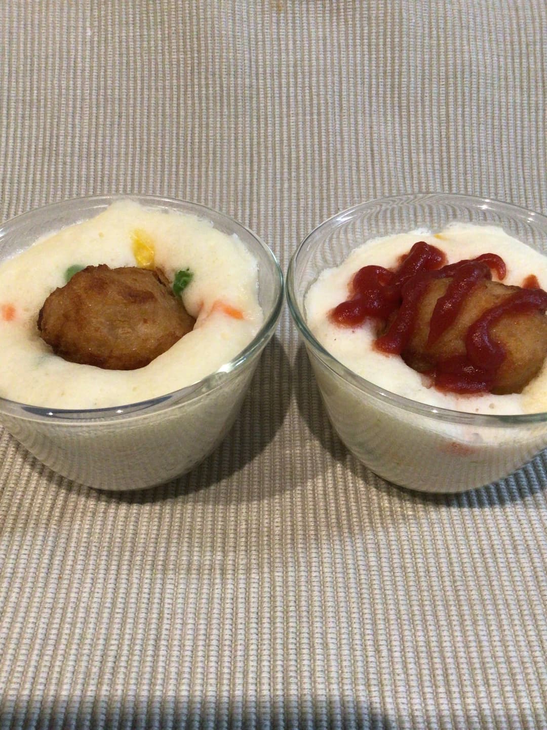 むねから蒸しパンの完成写真