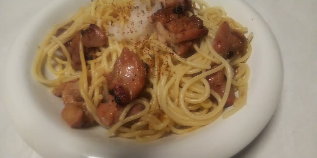 和風おろし焼き鳥スパゲティーの完成写真