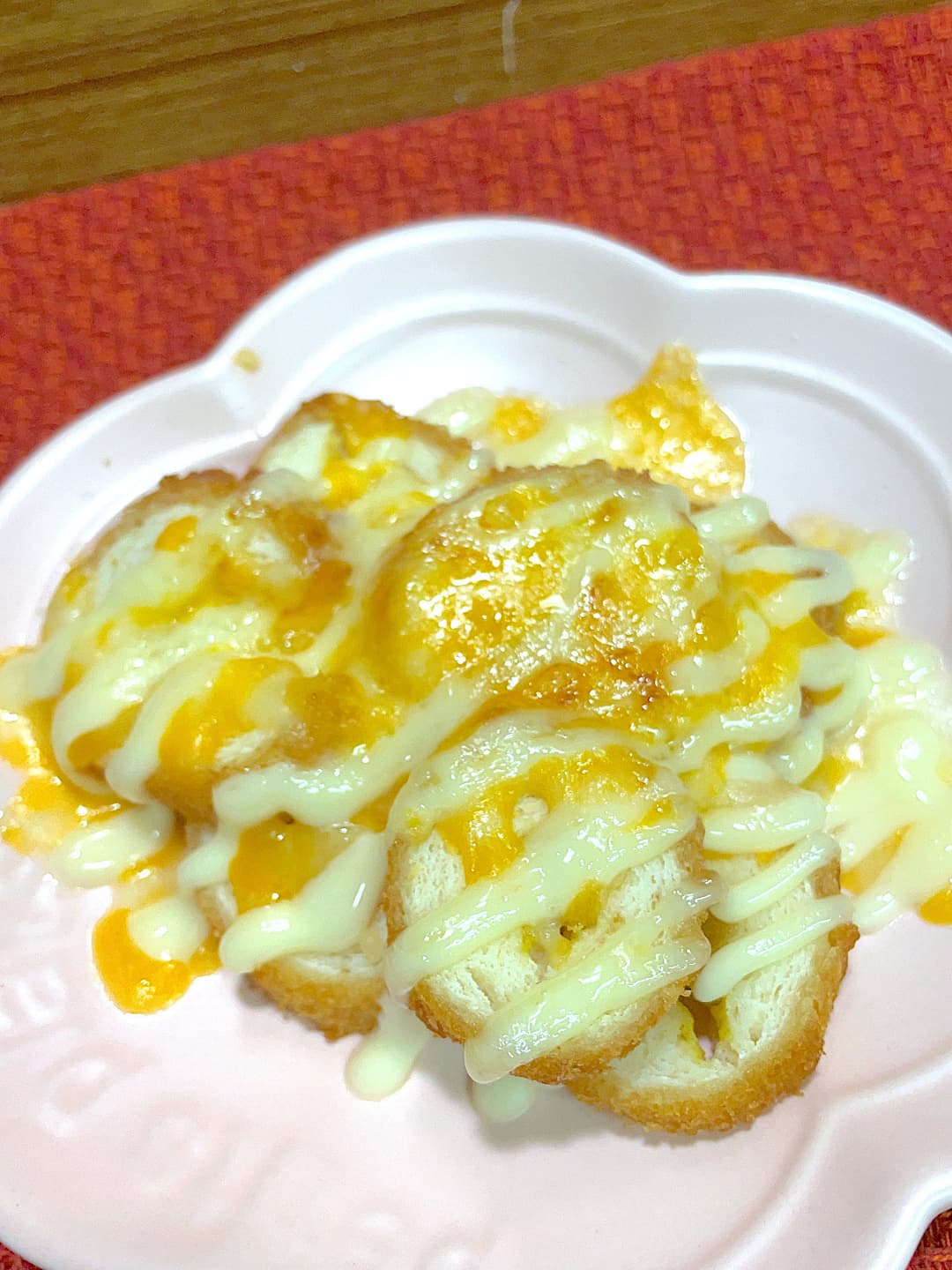 カレーロールのチーズマヨ焼きの完成写真