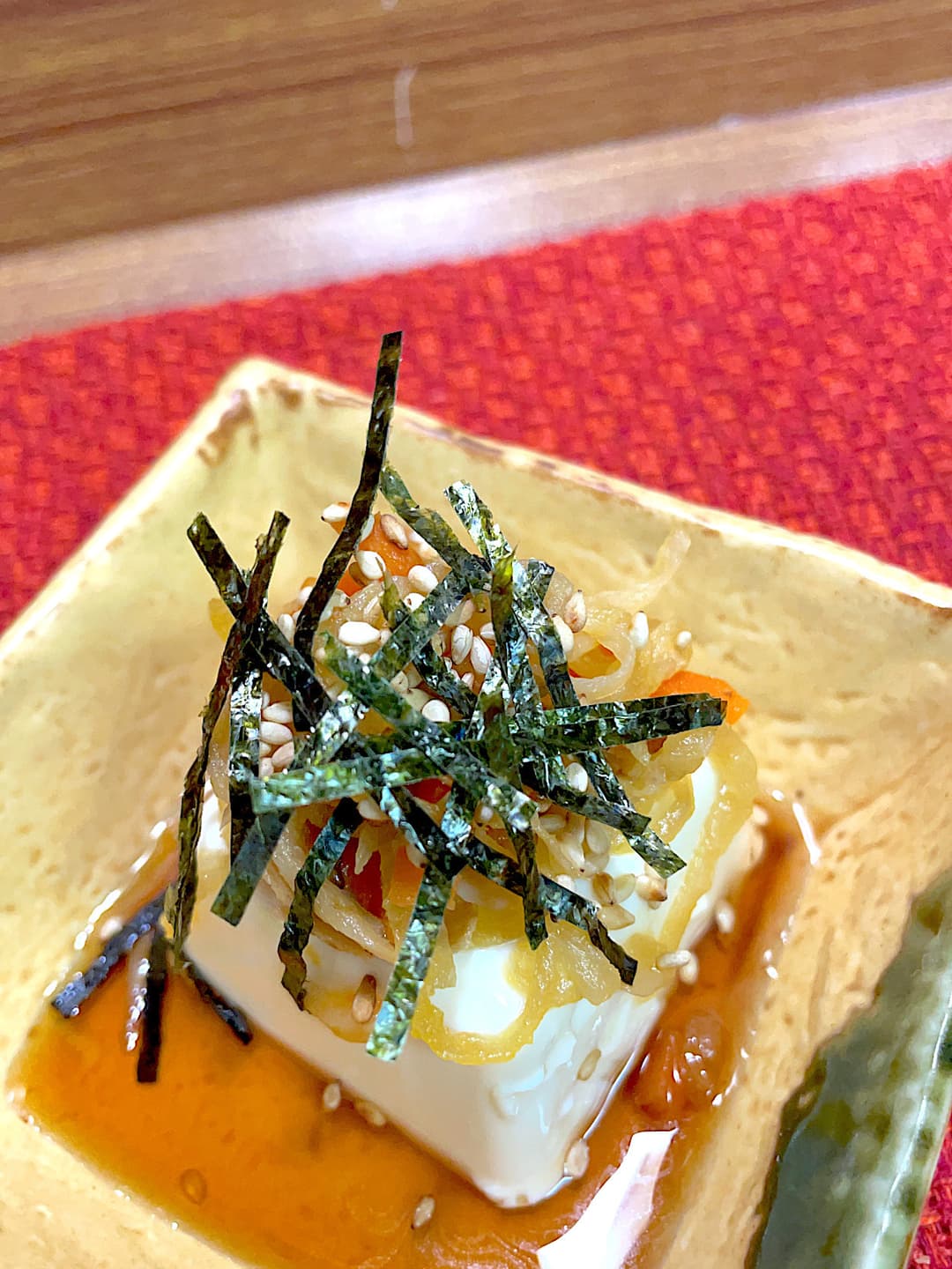 胡麻と切り干し大根の冷奴の完成写真