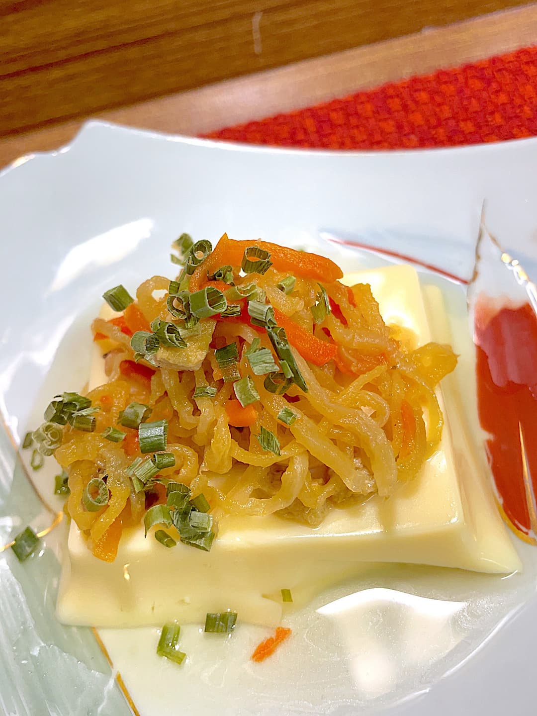 切り干し大根のたまご豆腐の完成写真