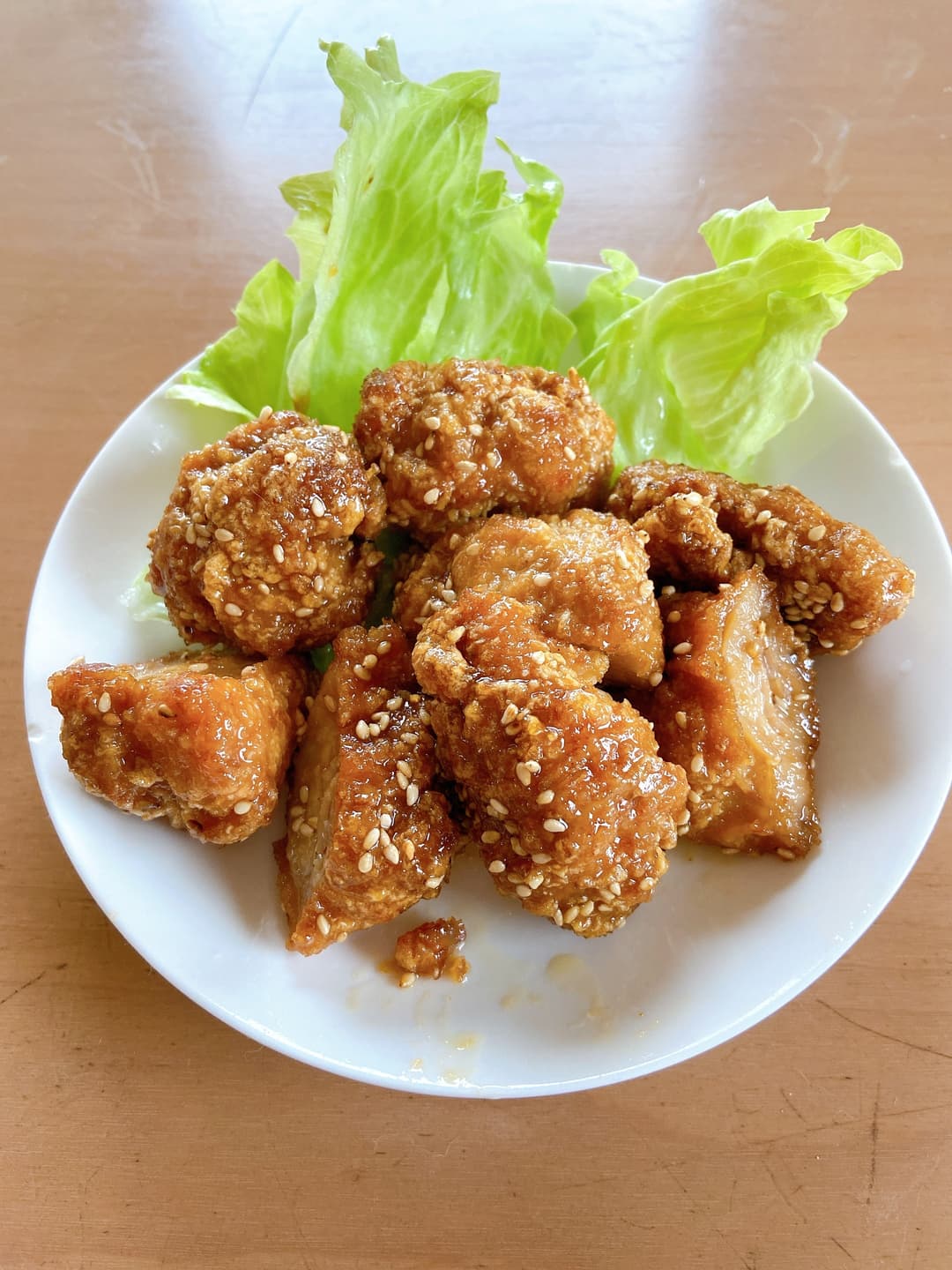 あまじょっぱ♡ハニバタチキンの完成写真