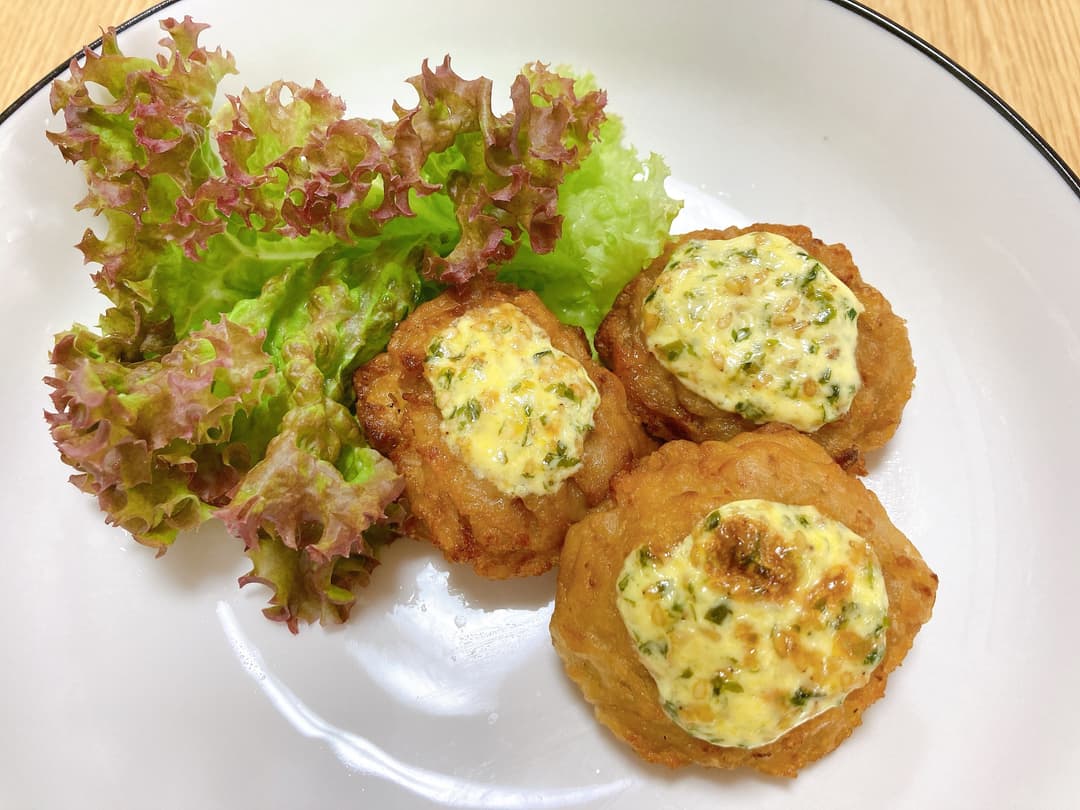 大豆ミートのからあげの磯マヨ焼きの完成写真