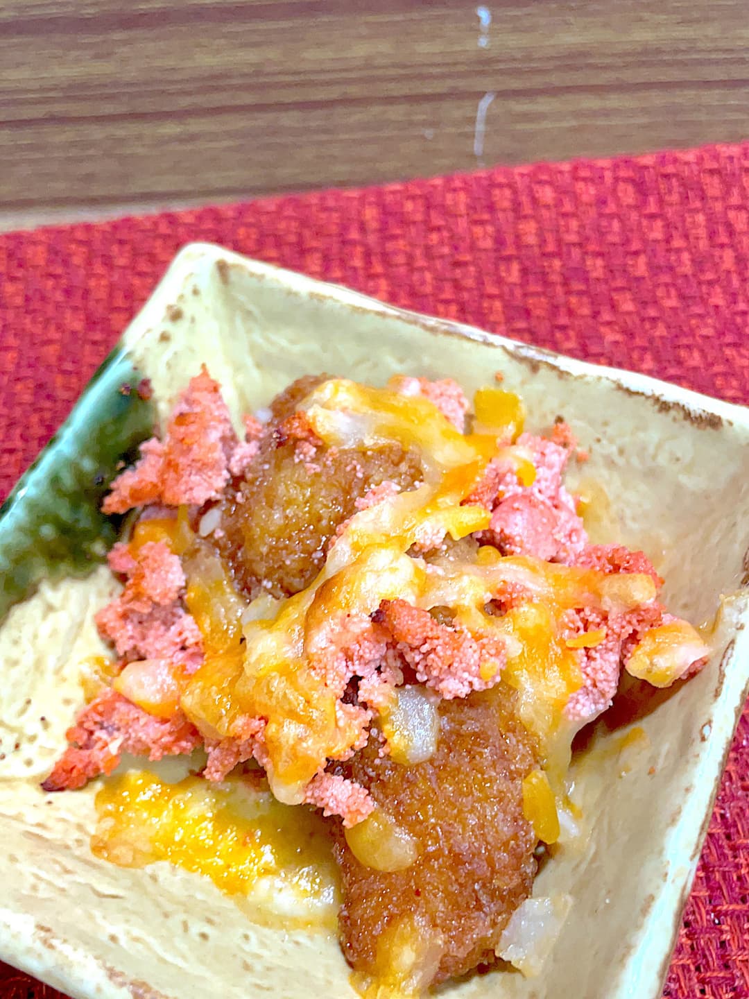 ささみカツのたらこ焼きの完成写真