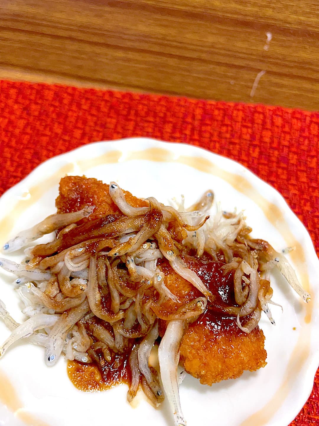 ささみカツのしらすソース焼きの完成写真