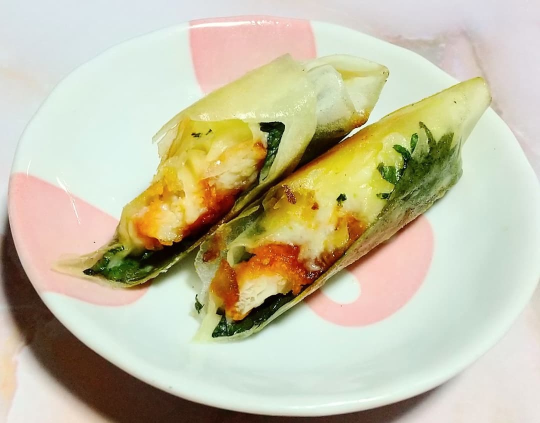 旨辛チキン入り春巻きの完成写真