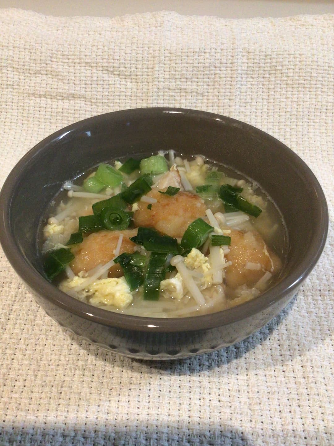 むねから入り卵スープの完成写真