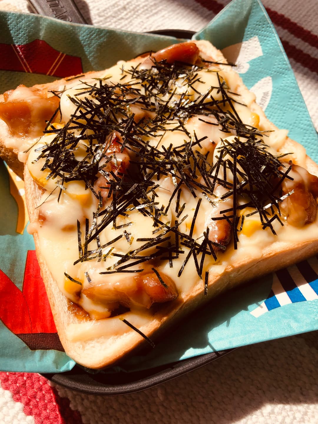照り焼きピザトーストの完成写真