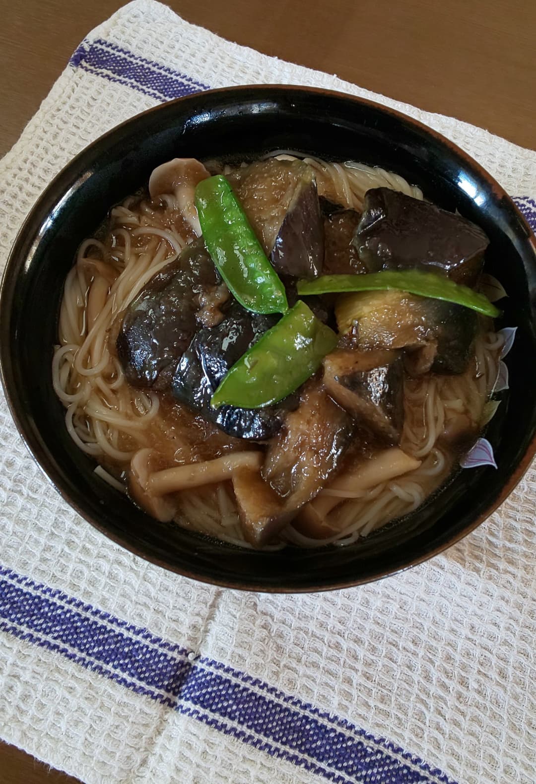 お出汁が染みる!簡単温そうめんの完成写真