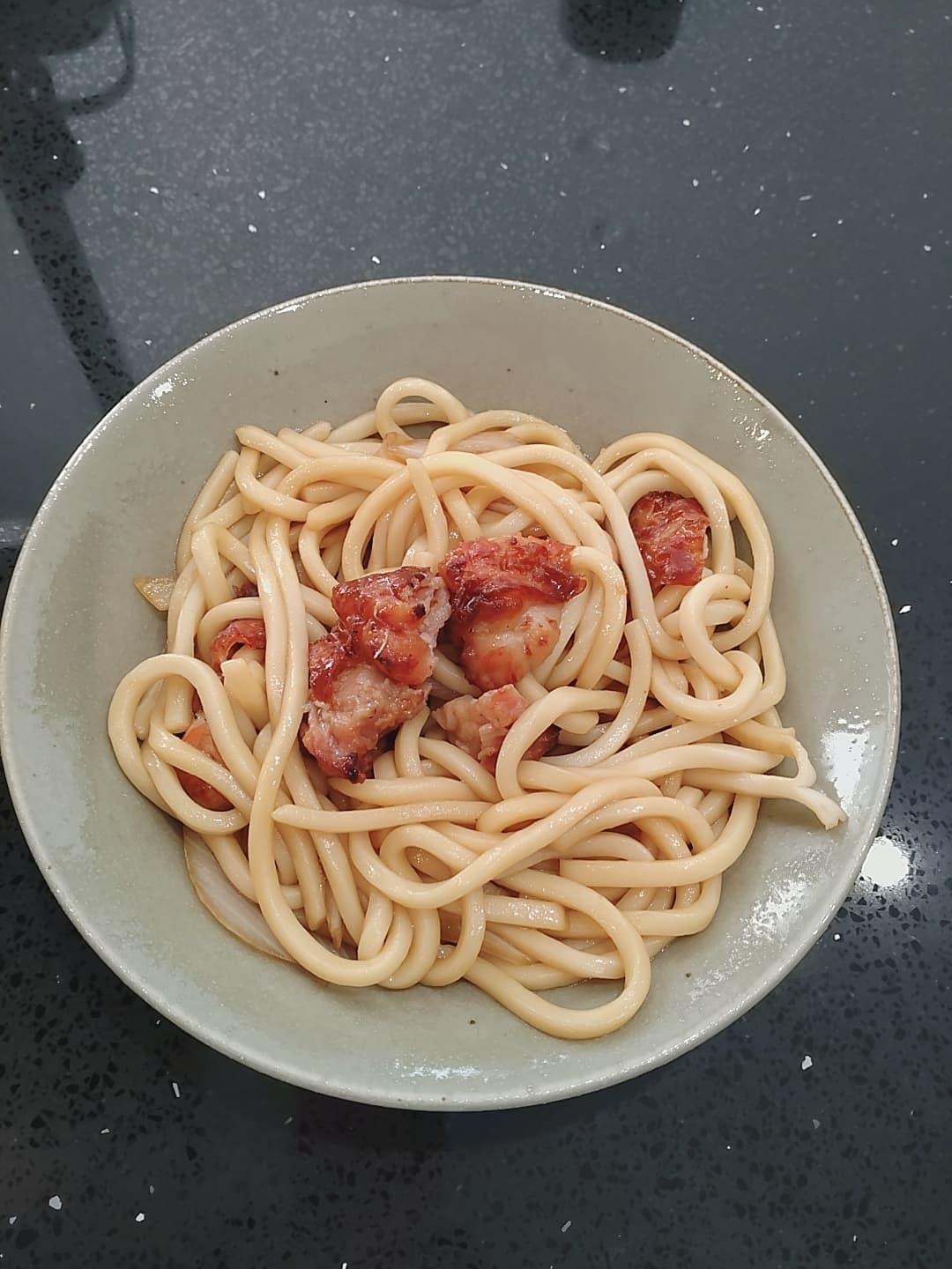 照り焼き風うどんの完成写真