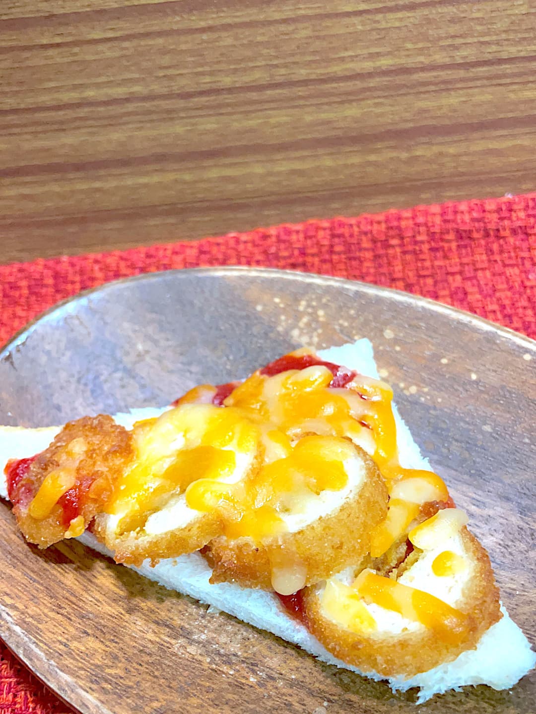 カレーロールのピザパンの完成写真