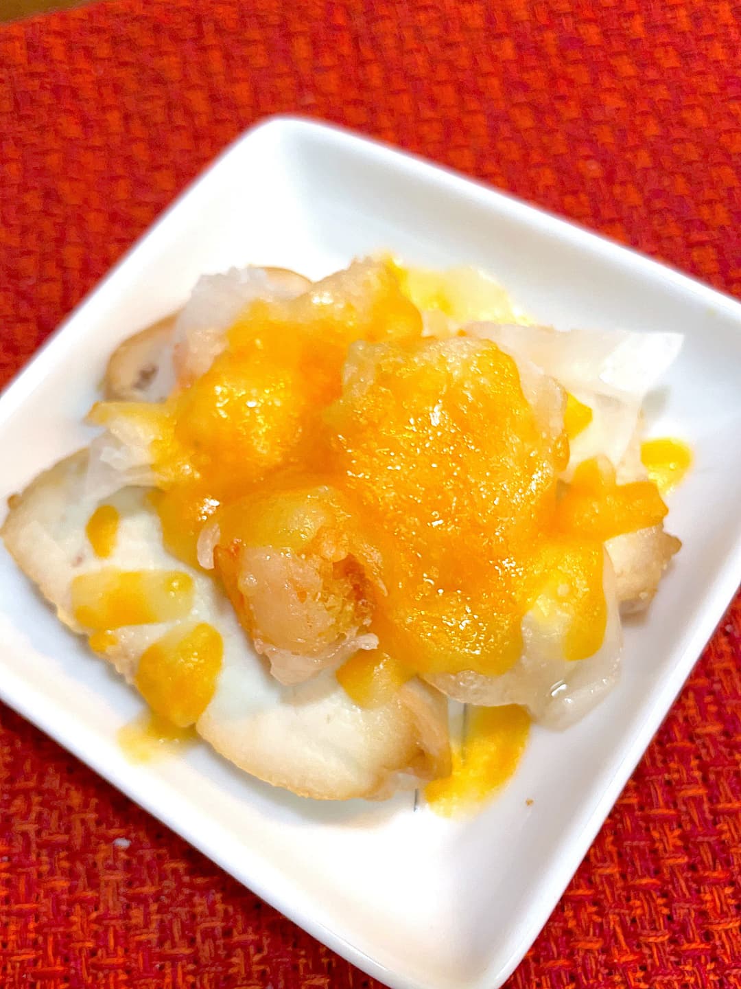 海老餃子のチーズサラダチキンの完成写真