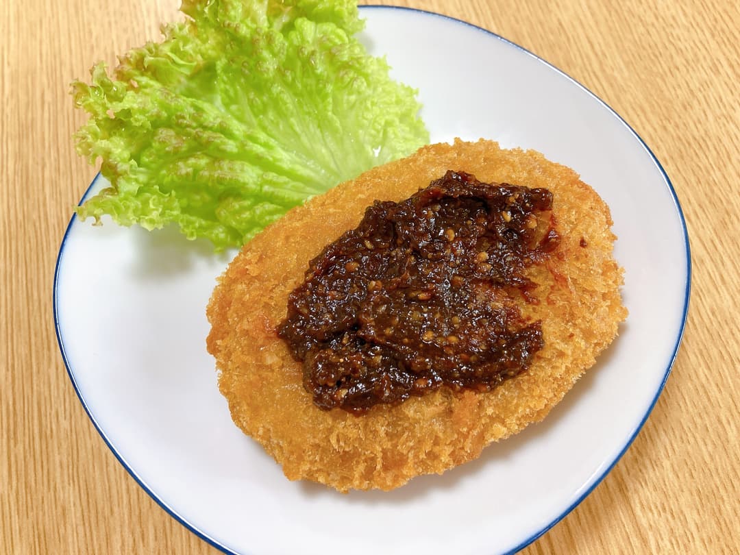 味噌カツ風の牛肉コロッケの完成写真