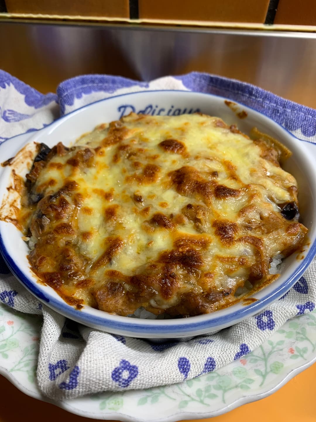 ピリっとうま麻婆茄子の豆乳ドリアの完成写真