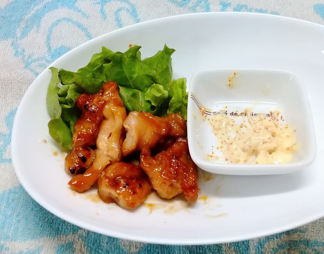 大串やきとりの七味マヨ添えの完成写真