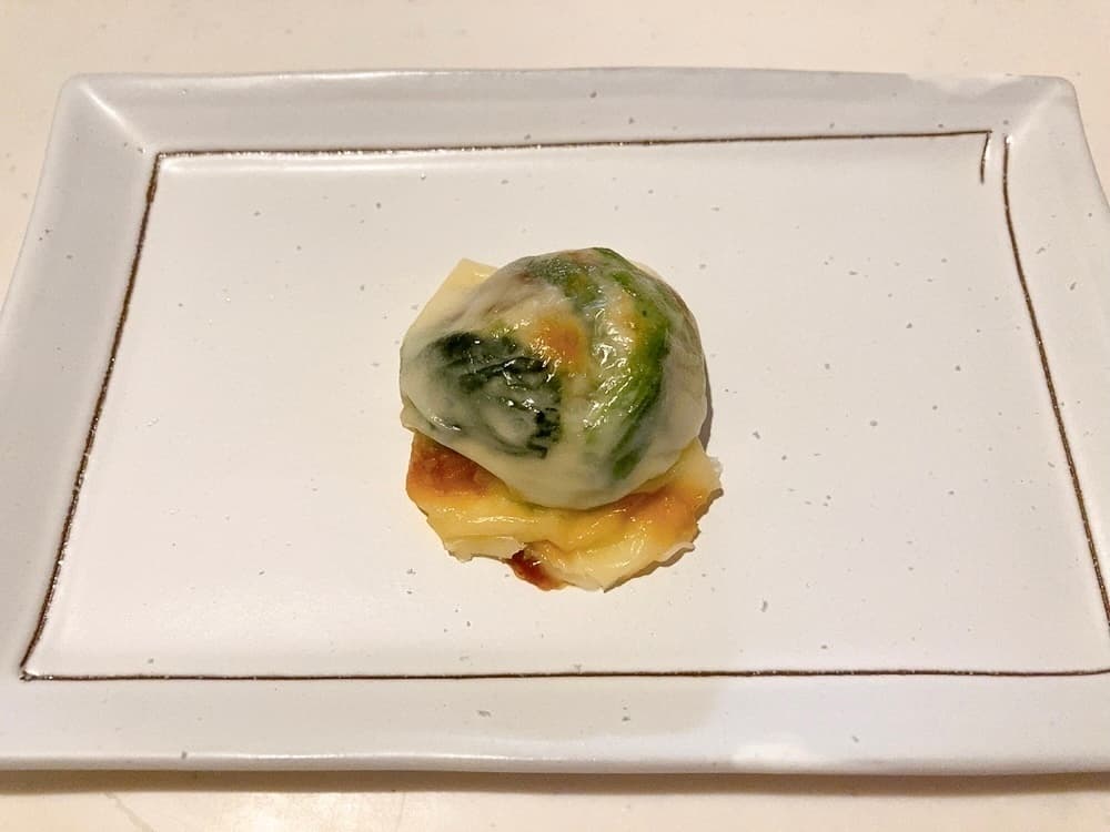 デミたまハンバーグのチーズ焼きの完成写真