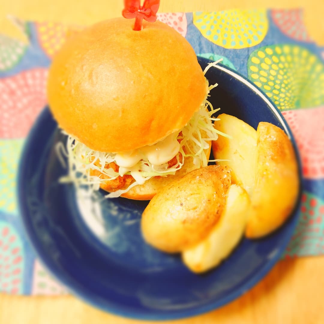 プチ和風チキンハンバーガーの完成写真