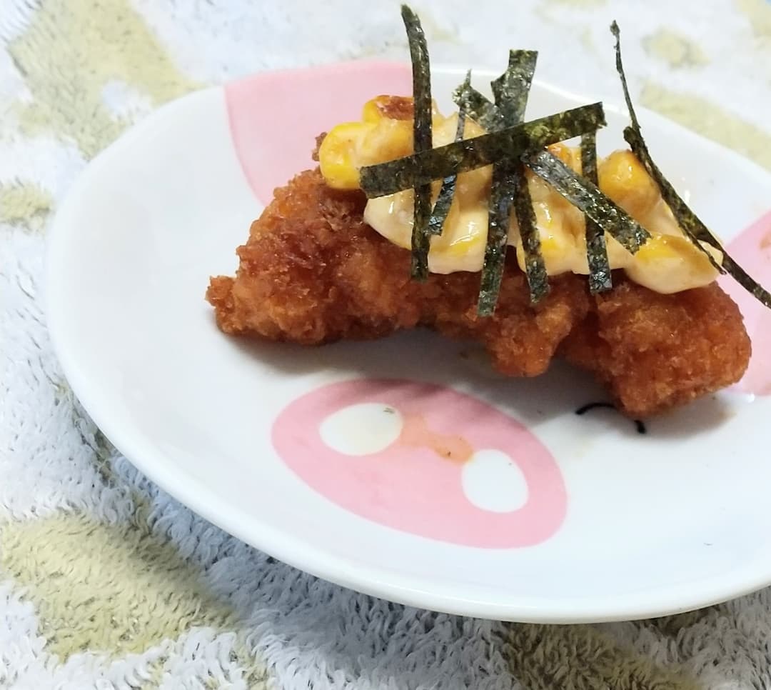ささみソースかつのコーンマヨ焼きの完成写真