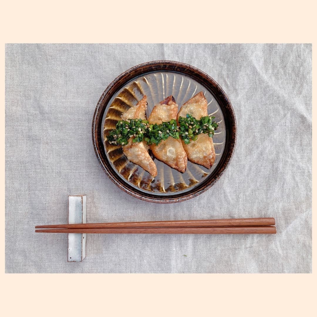 ニラダレ香る揚げ餃子の完成写真