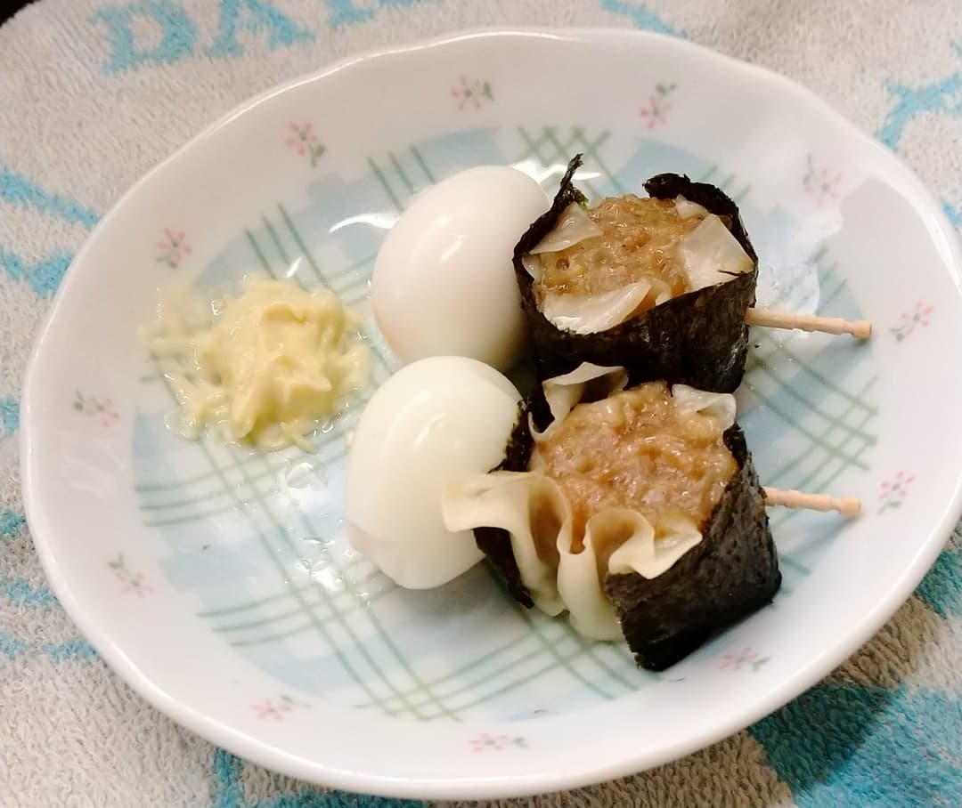 肉しゅうまいのわさびマヨ添えの完成写真