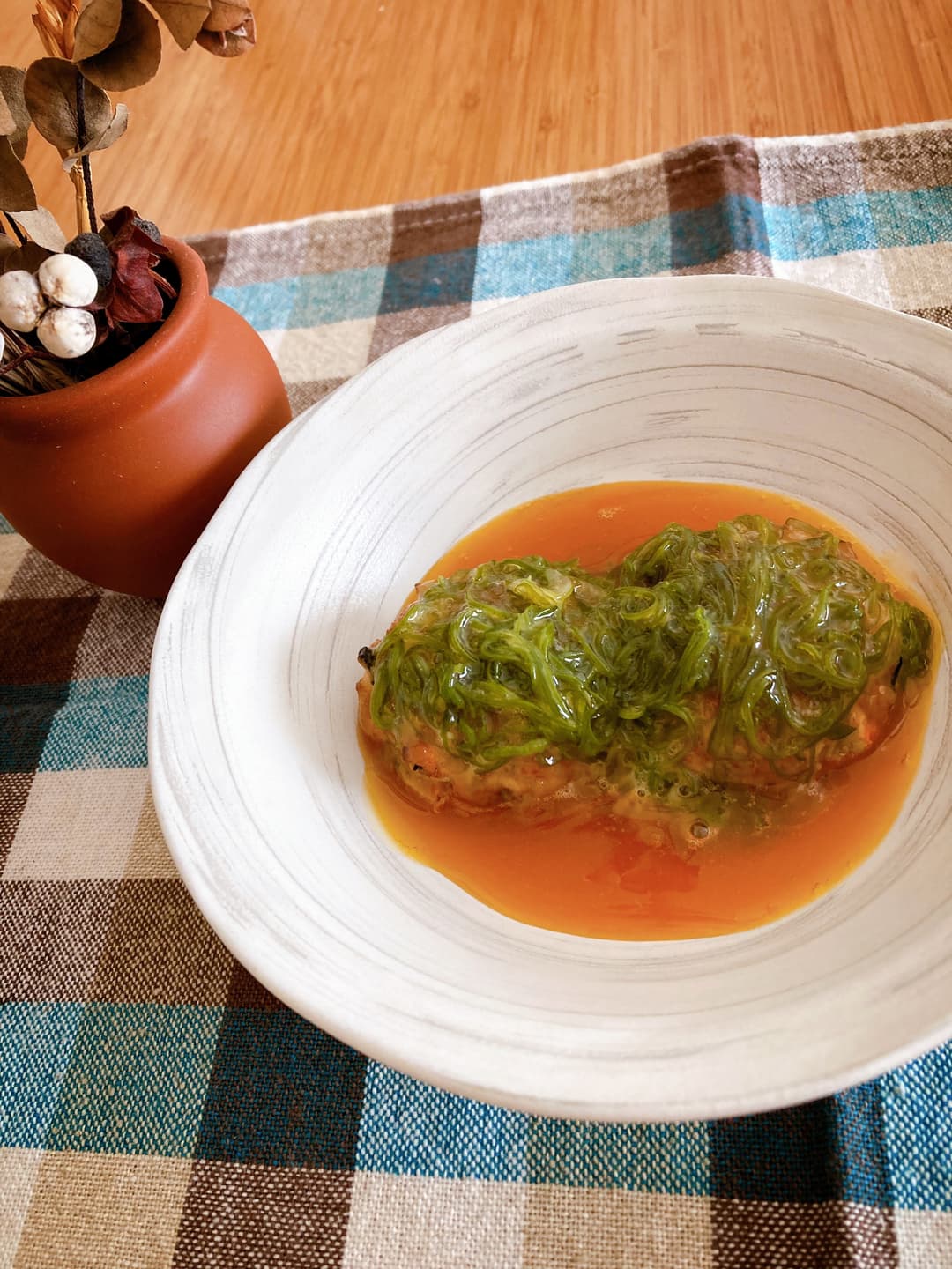 5種野菜とひじきの卵かけ豆腐ハンバーグの完成写真