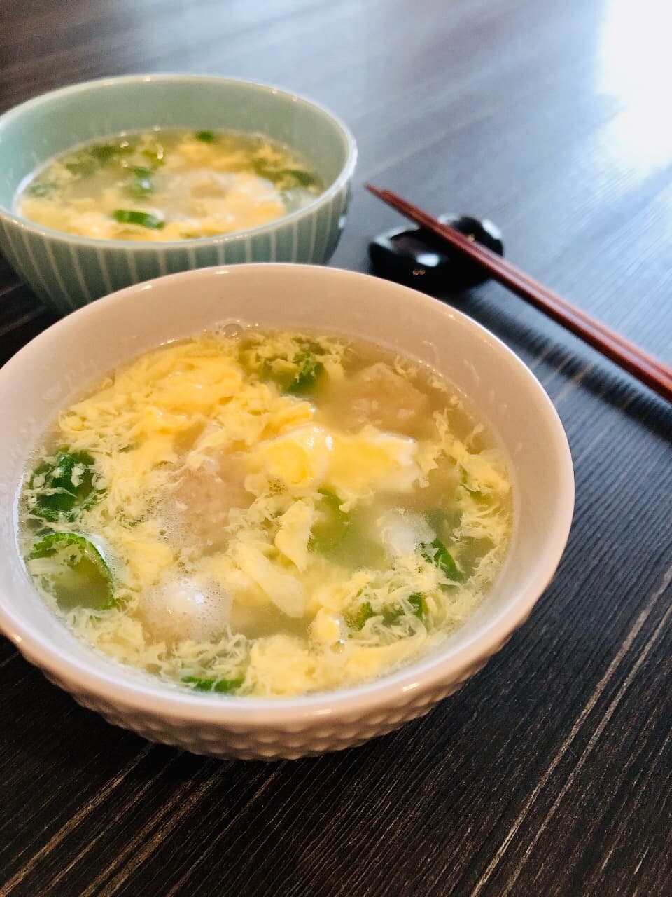 四川焼売のふんわり玉子スープの完成写真