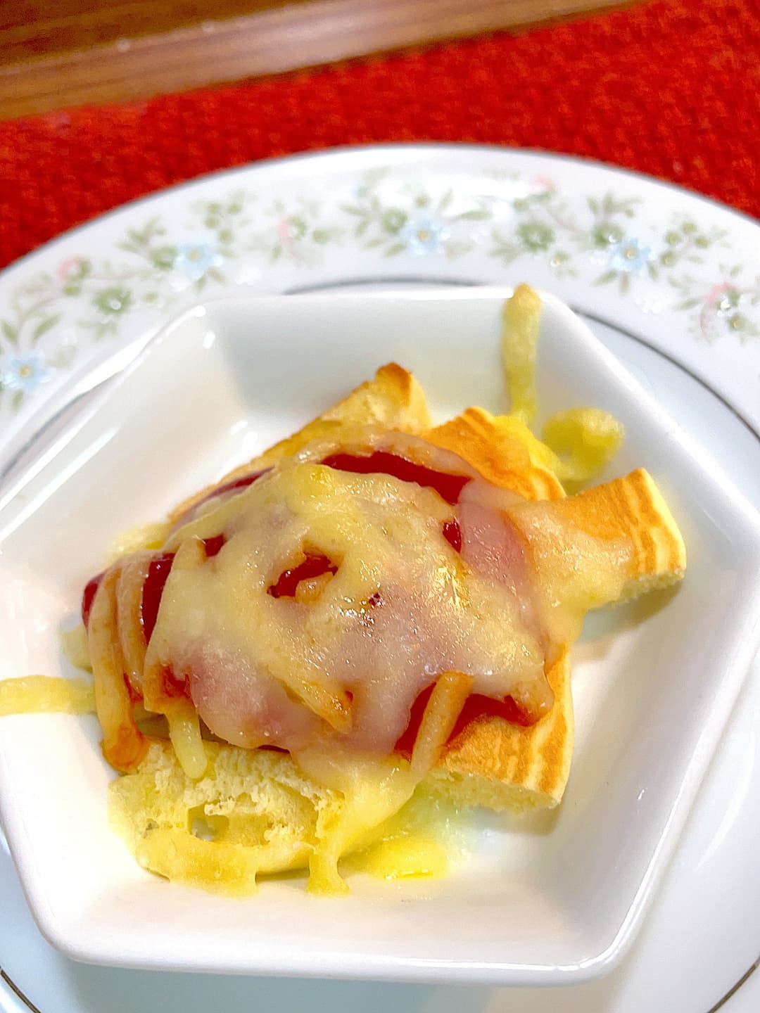 ホットケーキのピザ風の完成写真