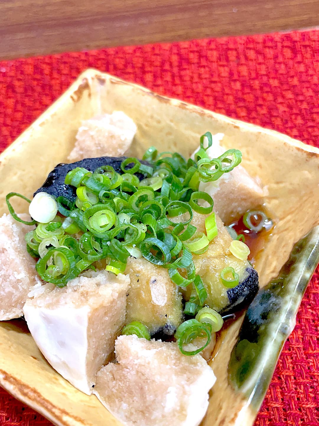 揚げなすと四川焼売の煮浸しの完成写真