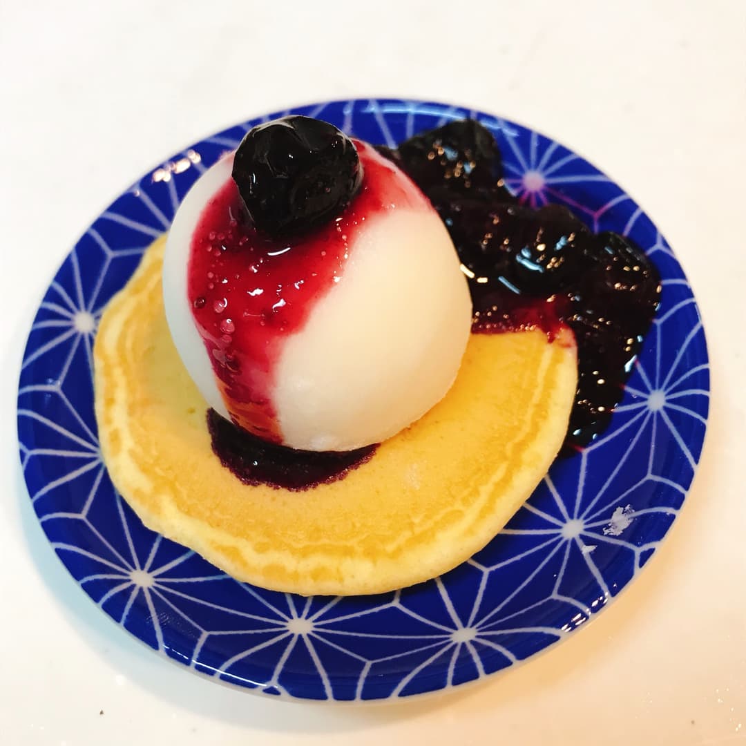 ポケモンホットケーキ雪見だいふくのせの完成写真
